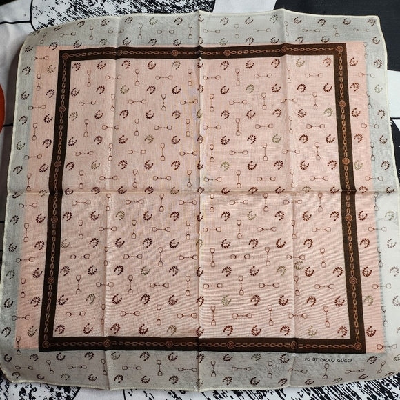 ❤️ GUCCI PG by PAOLO GUCCI Handkerchief Cotton Brandnew - Picture 2 of 8